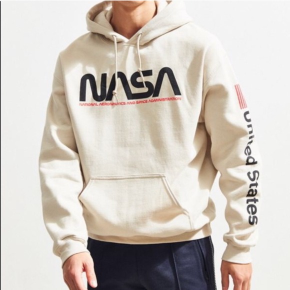 Neon Riot Other - NASA Cream Hoodie Men's Sweatshirt Size Large
